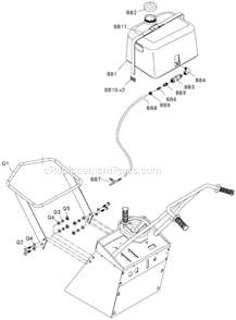 Page E Diagram and Parts List for MK-2013  MK Diamond Concrete Saw